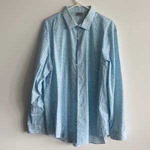 Blue print Kenneth Cole dress shirt